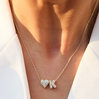 Elegant Statement Love Letter Initial Necklace