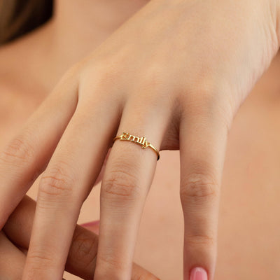 Dainty Minimal Name Ring