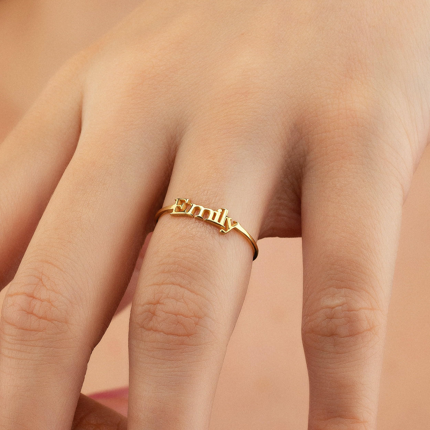 Dainty Minimal Name Ring