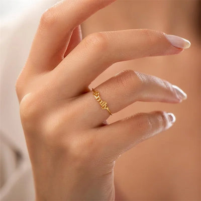 Dainty Minimal Name Ring