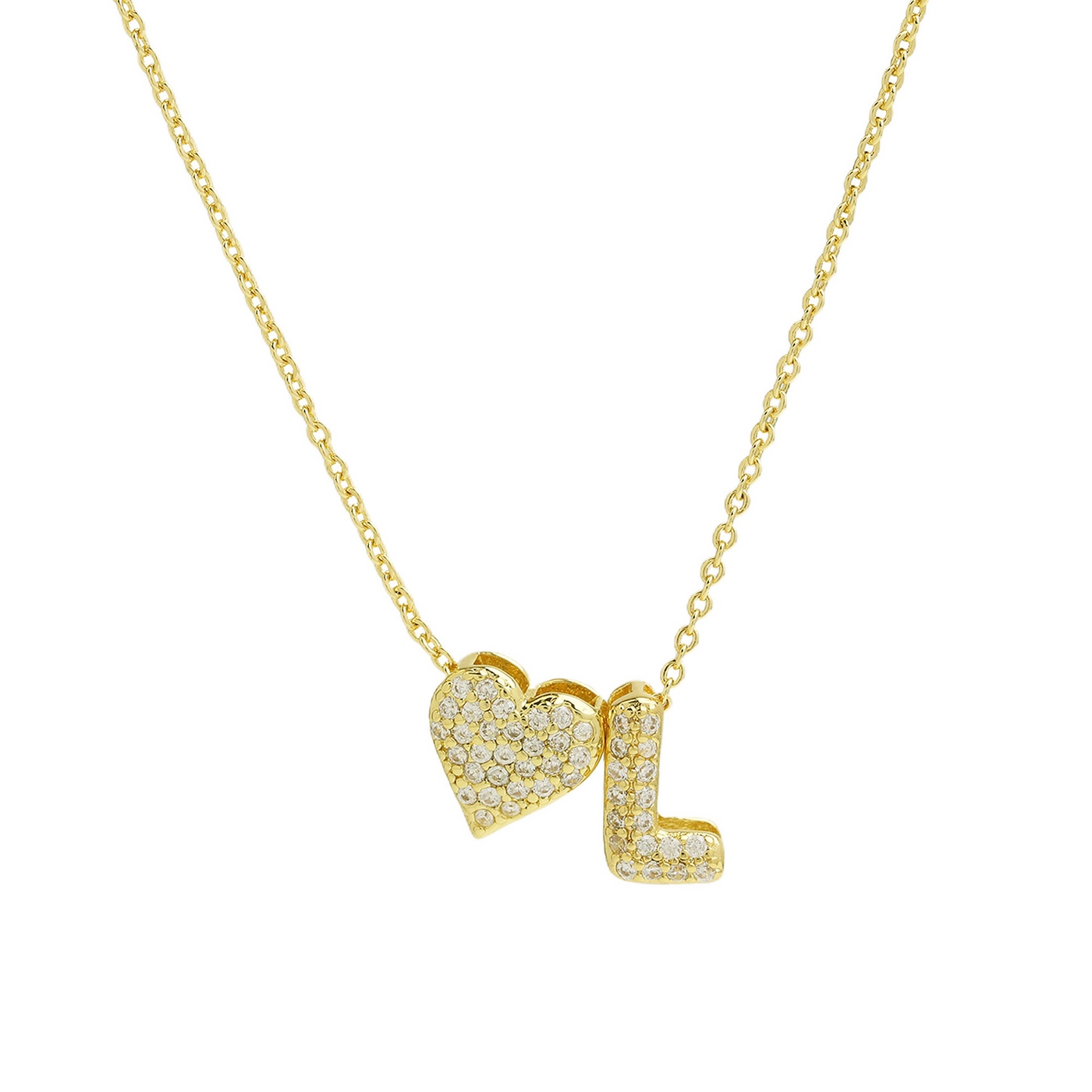 Elegant Statement Love Letter Initial Necklace