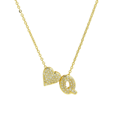 Elegant Statement Love Letter Initial Necklace