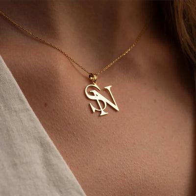 Minimal Personalized Monogram Necklace