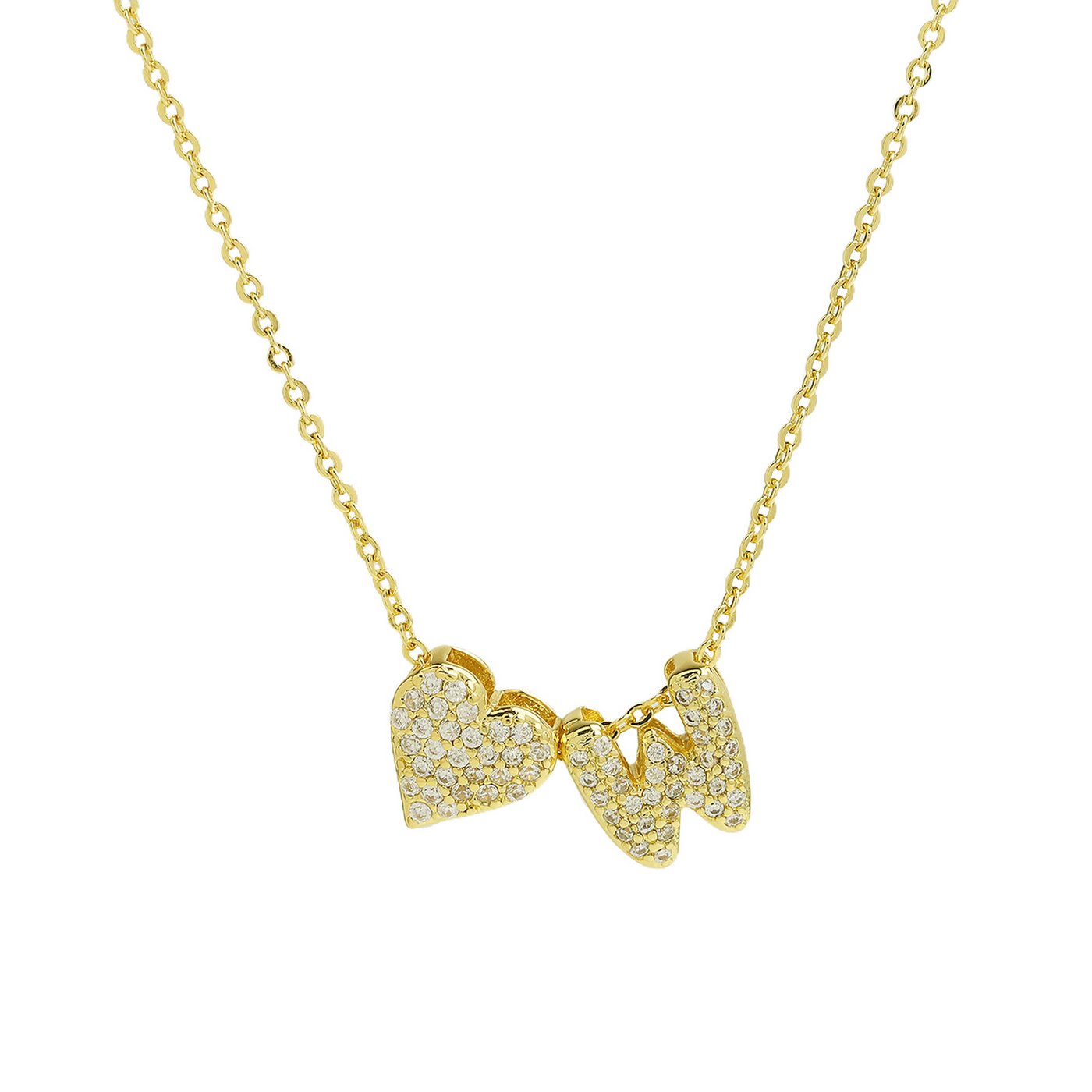 Elegant Statement Love Letter Initial Necklace