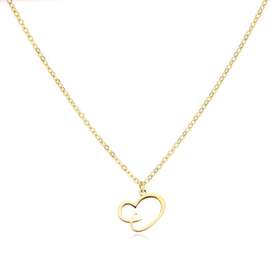 Dainty Heart Letter Initial Necklace