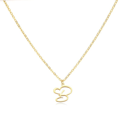 Dainty Heart Letter Initial Necklace