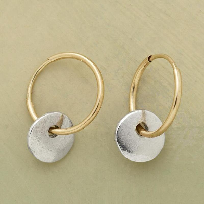 Gold and silver-plated earrings